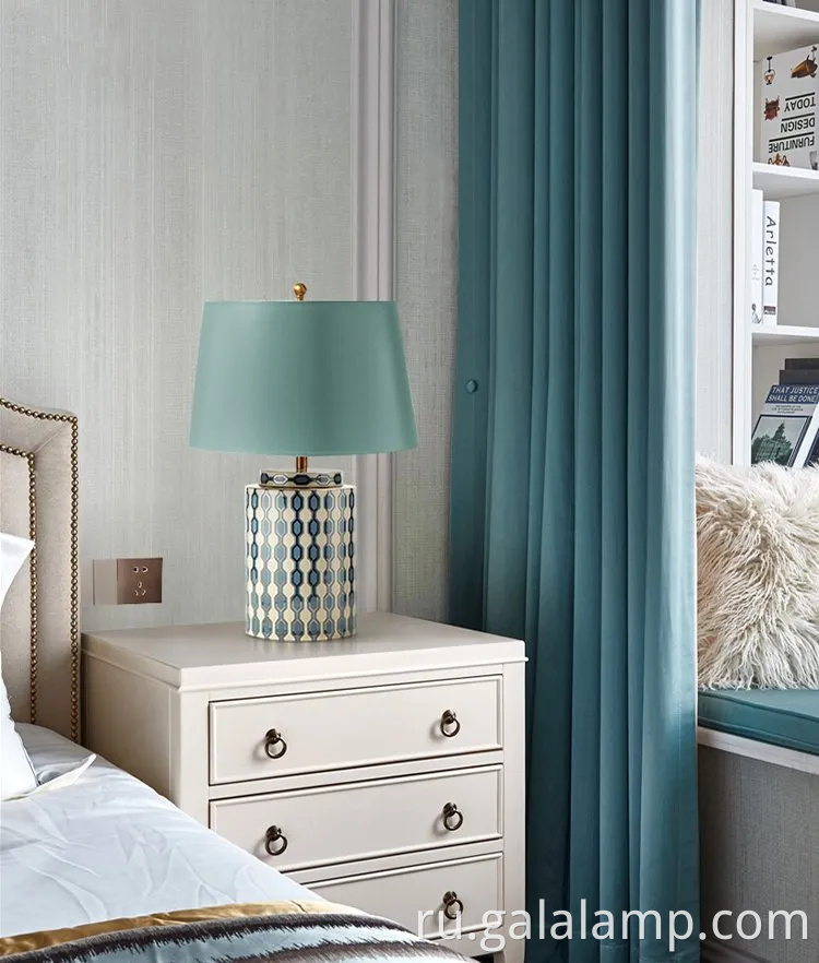 Элегантная светодиодная настольная лампа E27 с китайским керамическим дизайном